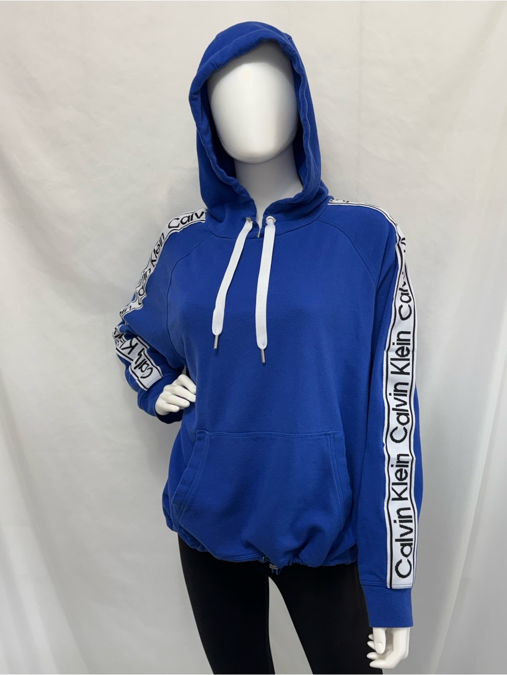Calvin Klein Performance Royal Blue Logo Tape Hoodie Pullover